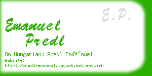 emanuel predl business card